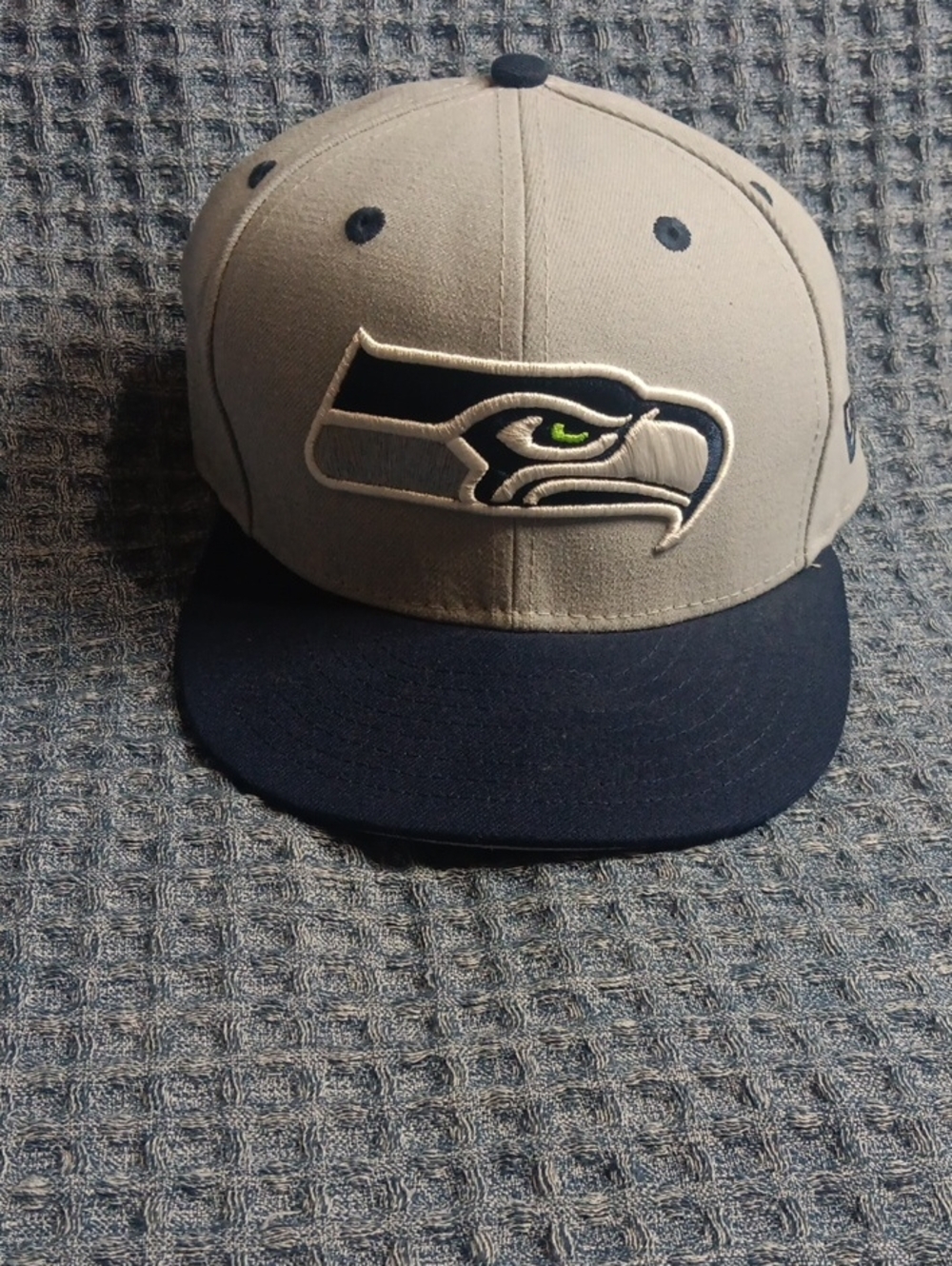NFL Seattle Seahawks Gray and Navy Fitted Hat with Team Logo